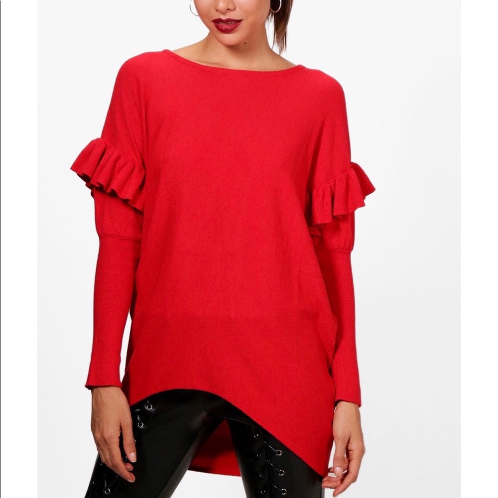 Red oversized sweater,NWT!!